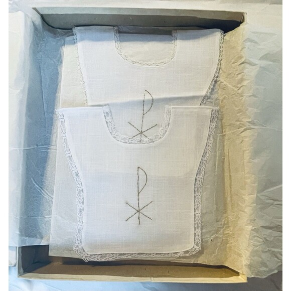 Vintage Phyllis Baby Wear Christening Set Dress Coat Bonnet Shoes Bibs Boxed - Picture 7 of 14